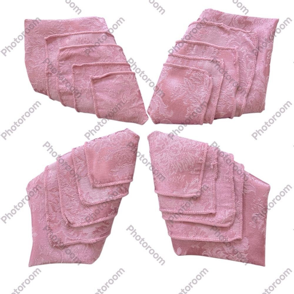 Set of 4 Elegant Royal Damask Vintage 1950s Retro Dinner Napkins 16.5” MCM
